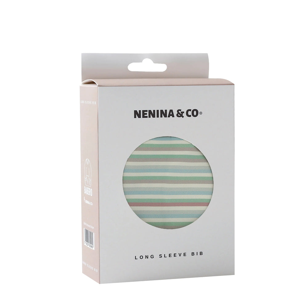 Babero Manga larga Horizontal Stripes Nenina & Co 