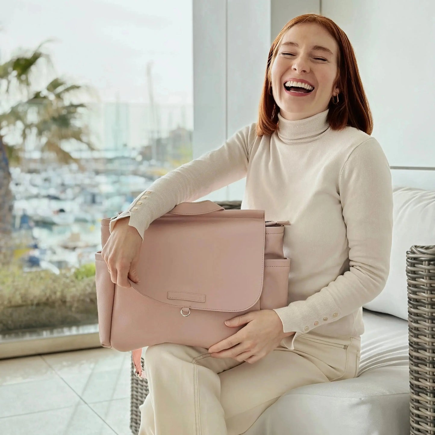 Bolso Maternal MIREM By Nenina & Co Rosa pálido + Cambiador 