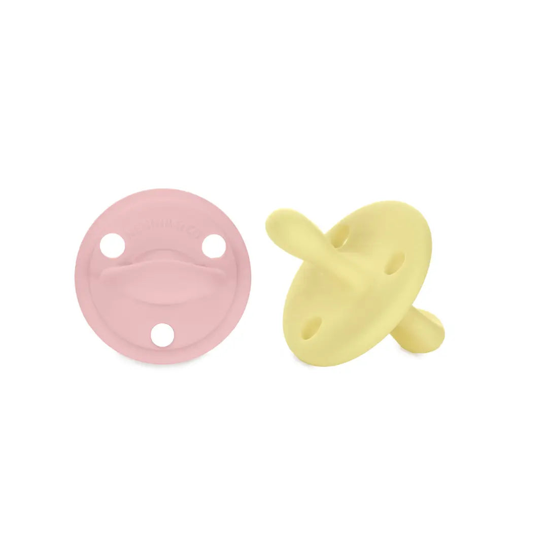 Chupete DIAMOND By Nenina & Co Amarillo Y Rosa pálido | Silicona Orgánica para Bebé +12 Meses 