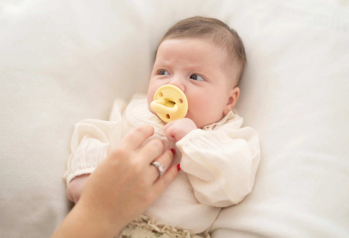 Chupete DIAMOND By Nenina & Co Amarillo Y Rosa pálido | Silicona Orgánica para Bebé +12 Meses 