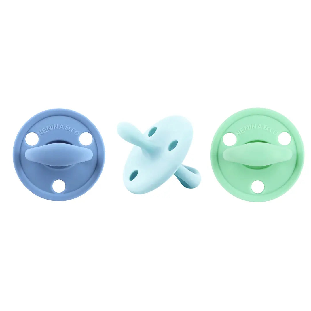 Chupete DIAMOND By Nenina & Co Azul , Celeste y Mint 