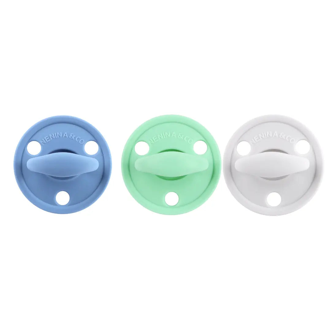 Chupete DIAMOND By Nenina & Co Azul, Mint y Gris 