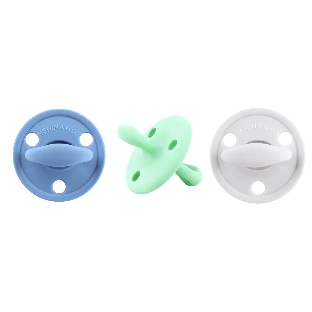 Chupete DIAMOND By Nenina & Co Azul, Mint y Gris 