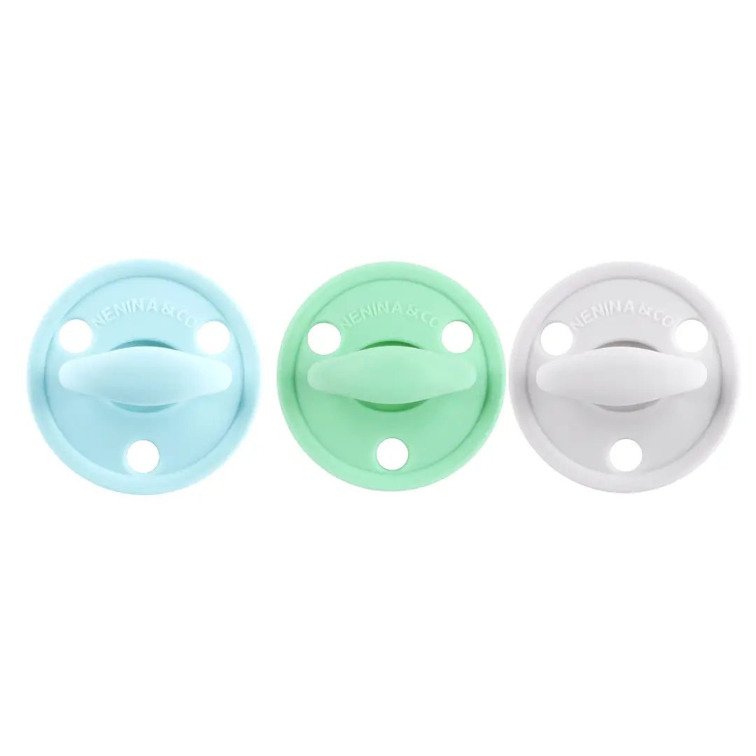 Chupete DIAMOND By Nenina & Co Celeste, Mint y gris 