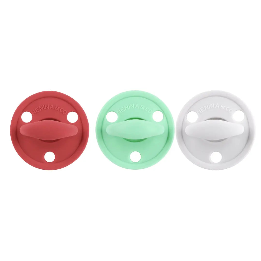 Chupete DIAMOND By Nenina & Co New Rojo, Mint y Gris 