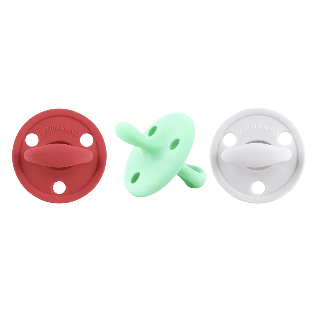 Chupete DIAMOND By Nenina & Co New Rojo, Mint y Gris 