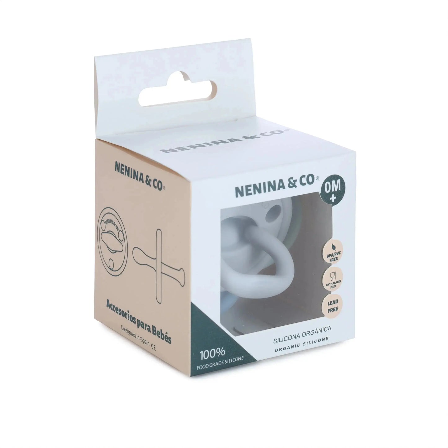 Chupete DIAMOND By Nenina & Co Amarillo Y Rosa pálido | Silicona Orgánica para Bebé +12 Meses 