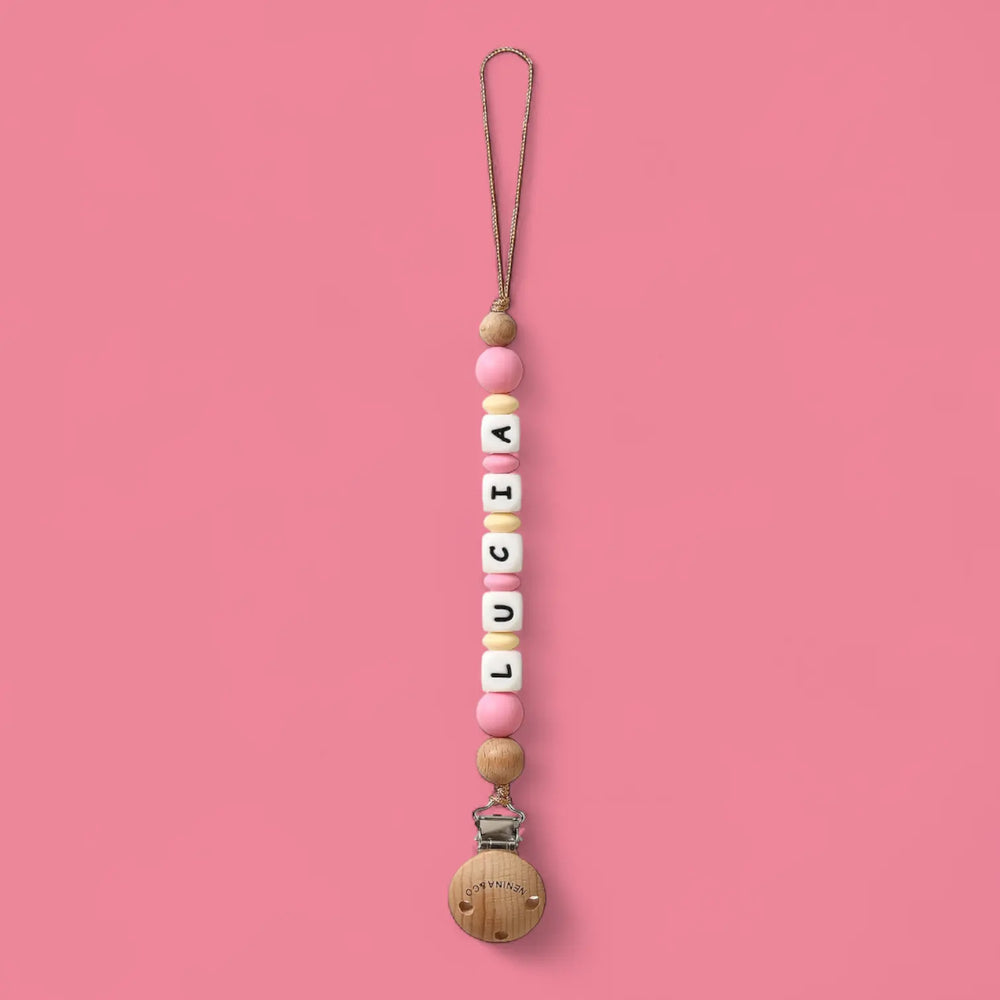 Chupetero personalizado Rosa Chicle Nenina & Co 