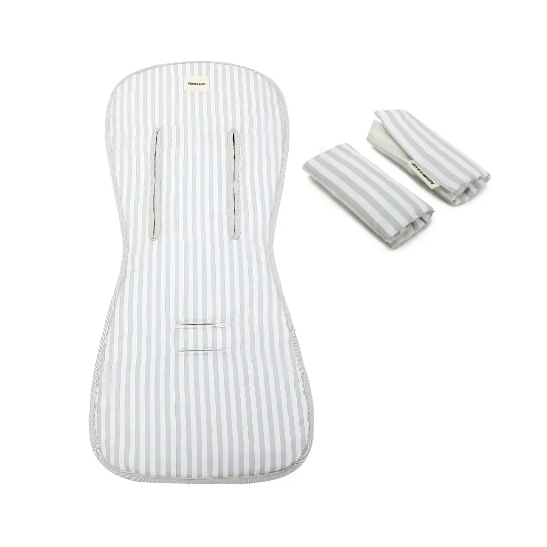 Colchonetas Universales EVOLUTION + 2 Protectores tirantes Fine line Gris de Nenina & Co 