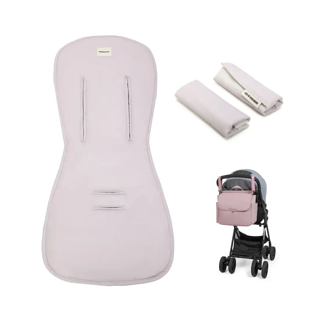 Colchonetas Universales EVOLUTION + 2 Protectores tirantes + Bolso maternal + Cambiador  Rosa pálido de Nenina & Co 