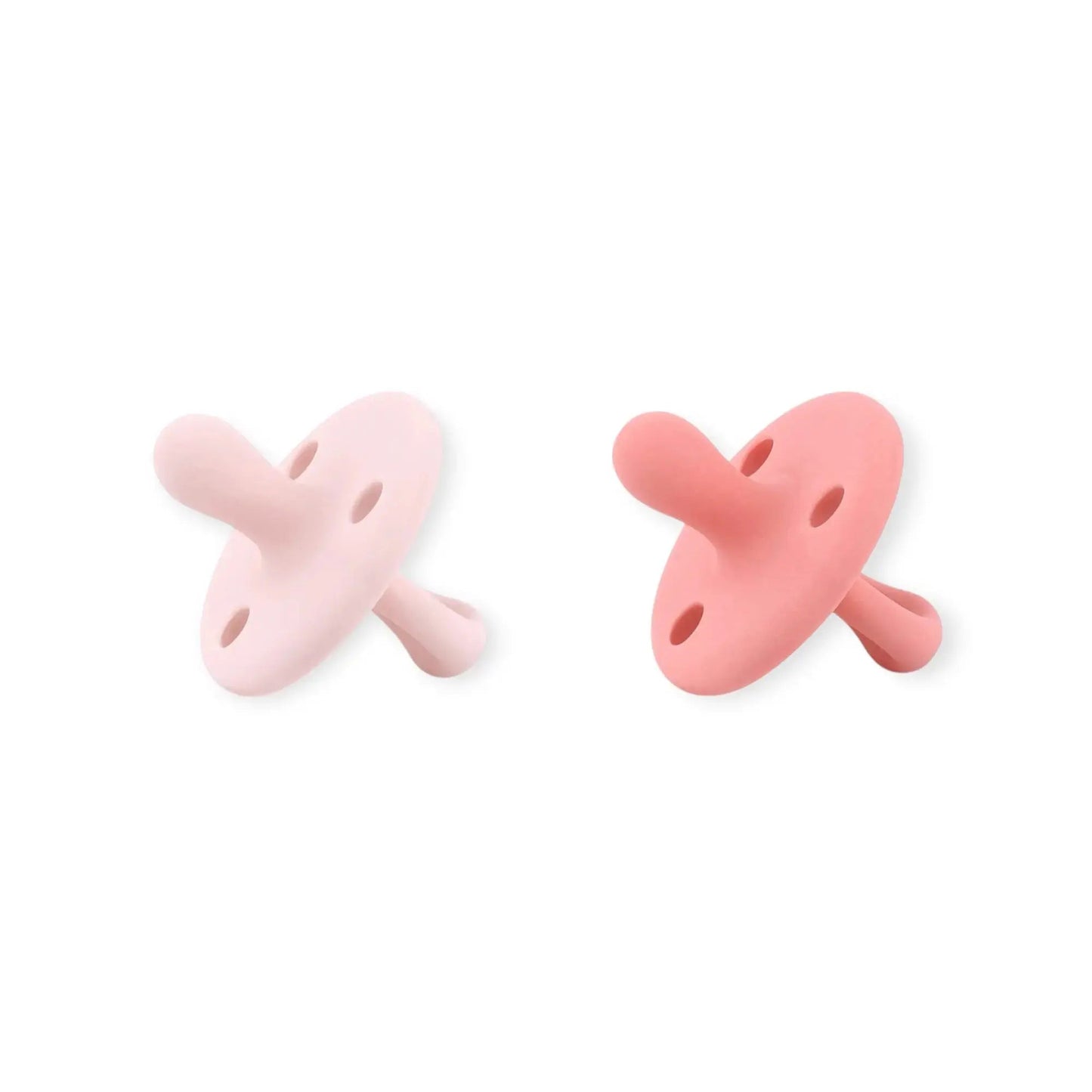 Kit 2 Chupetes Clásicos para Bebé Rosa Pálido y Rosa | Silicona Orgánica Nenina & Co 