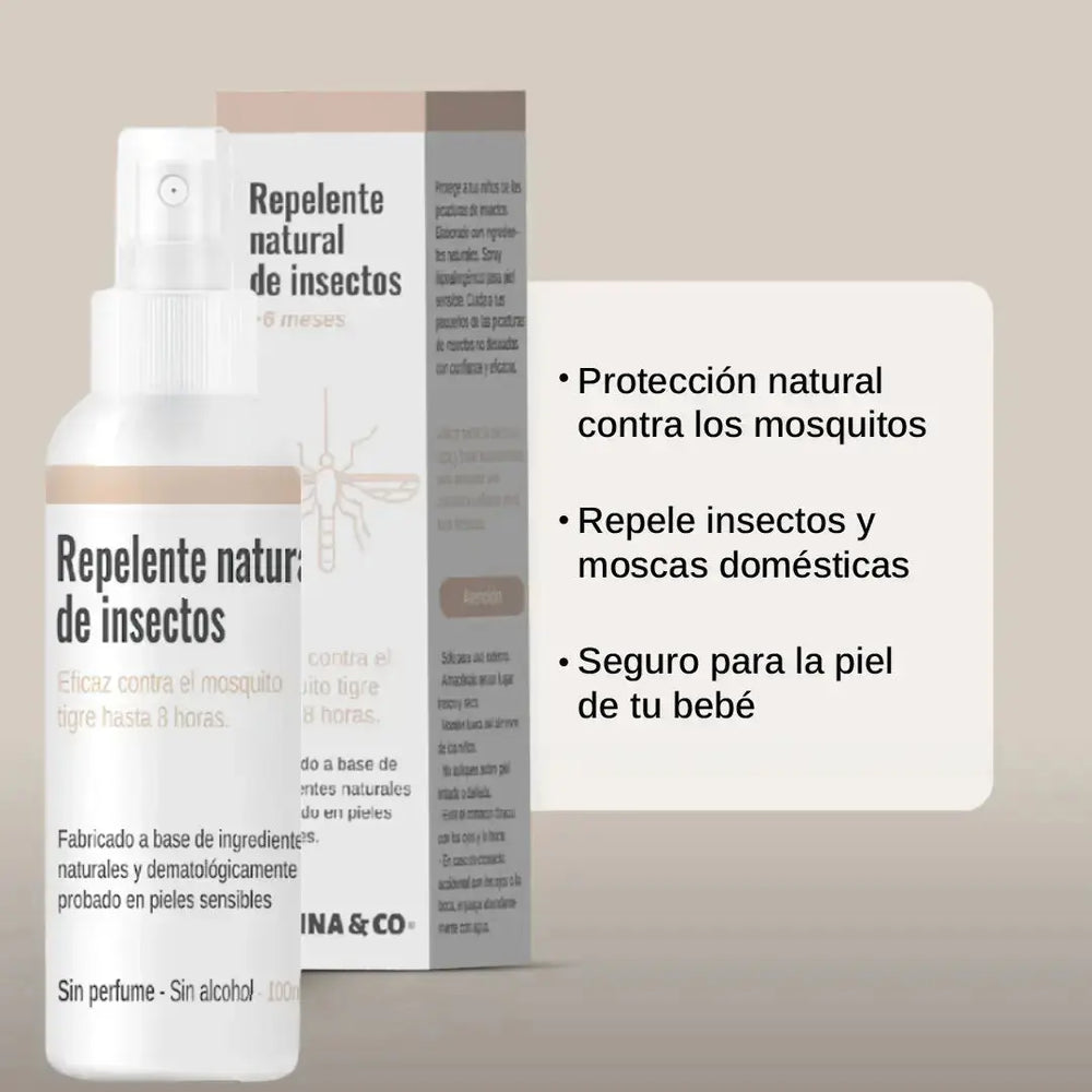 
                  
                    Neceser + Spray Repelente Natural de insectos de Citronela, Eucalyptus, Alcanfor, Aceites de limón 100 ml Nenina & Co 
                  
                