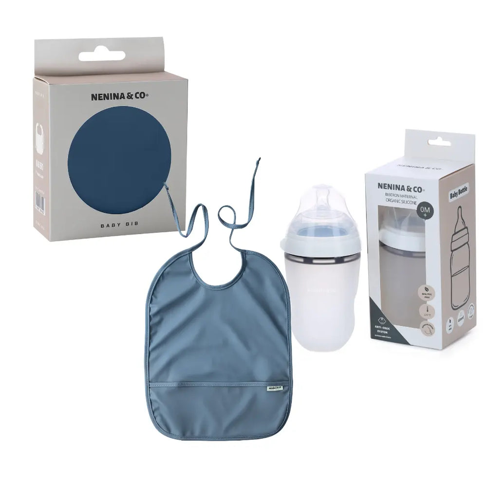 Kit Lactancia Babero + Biberón Nenina & Co 