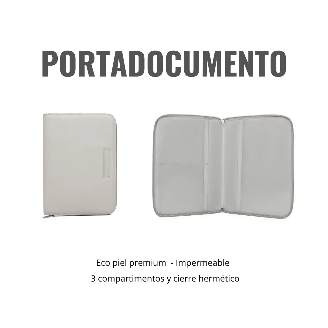 Kit Nacimiento - Bolso Maternal + Cambiador + Neceser + Portadocumento + Guardachupete Mirem By Nenina & Co 
