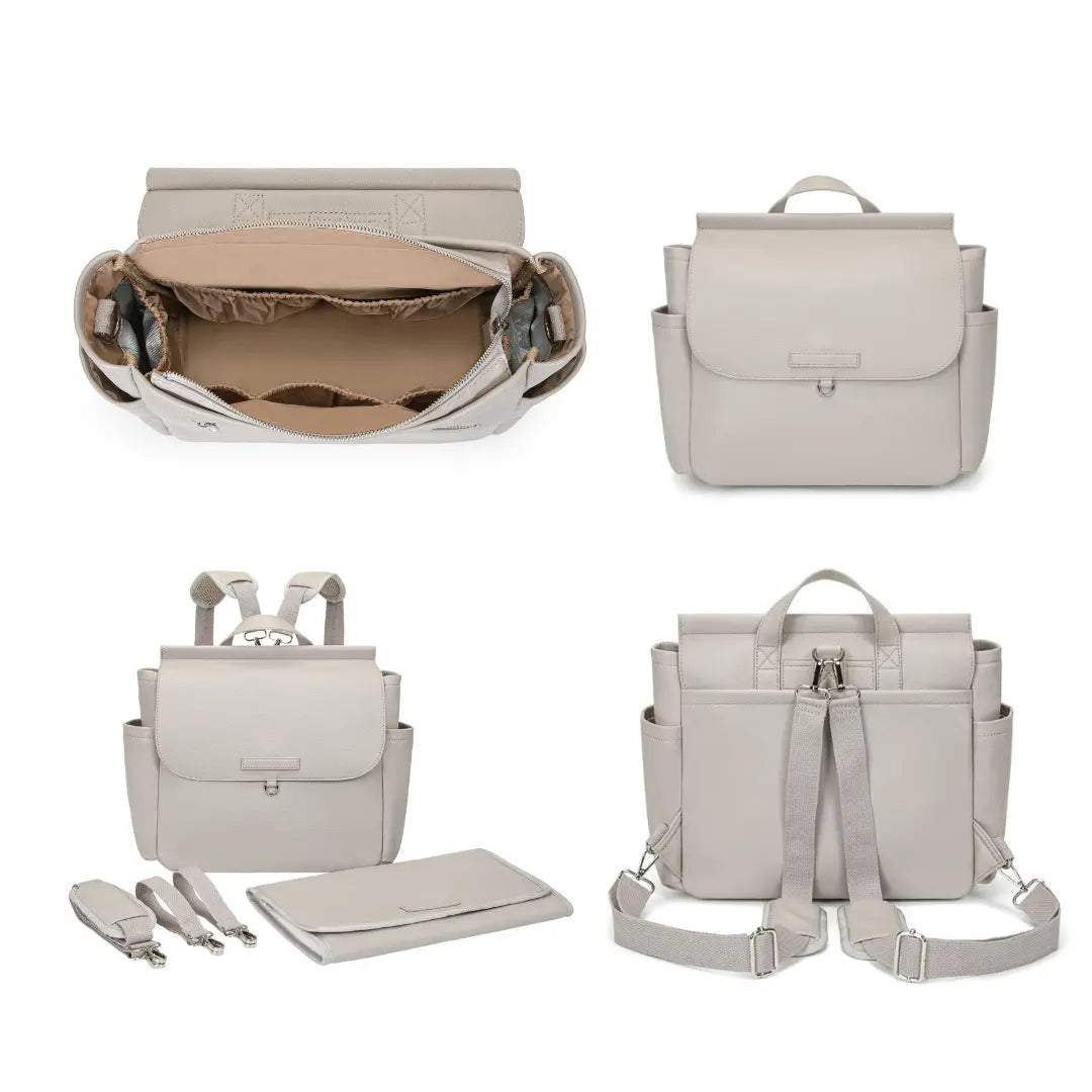 Kit Nacimiento - Bolso Maternal + Cambiador + Neceser + Portadocumento + Guardachupete Mirem By Nenina & Co 