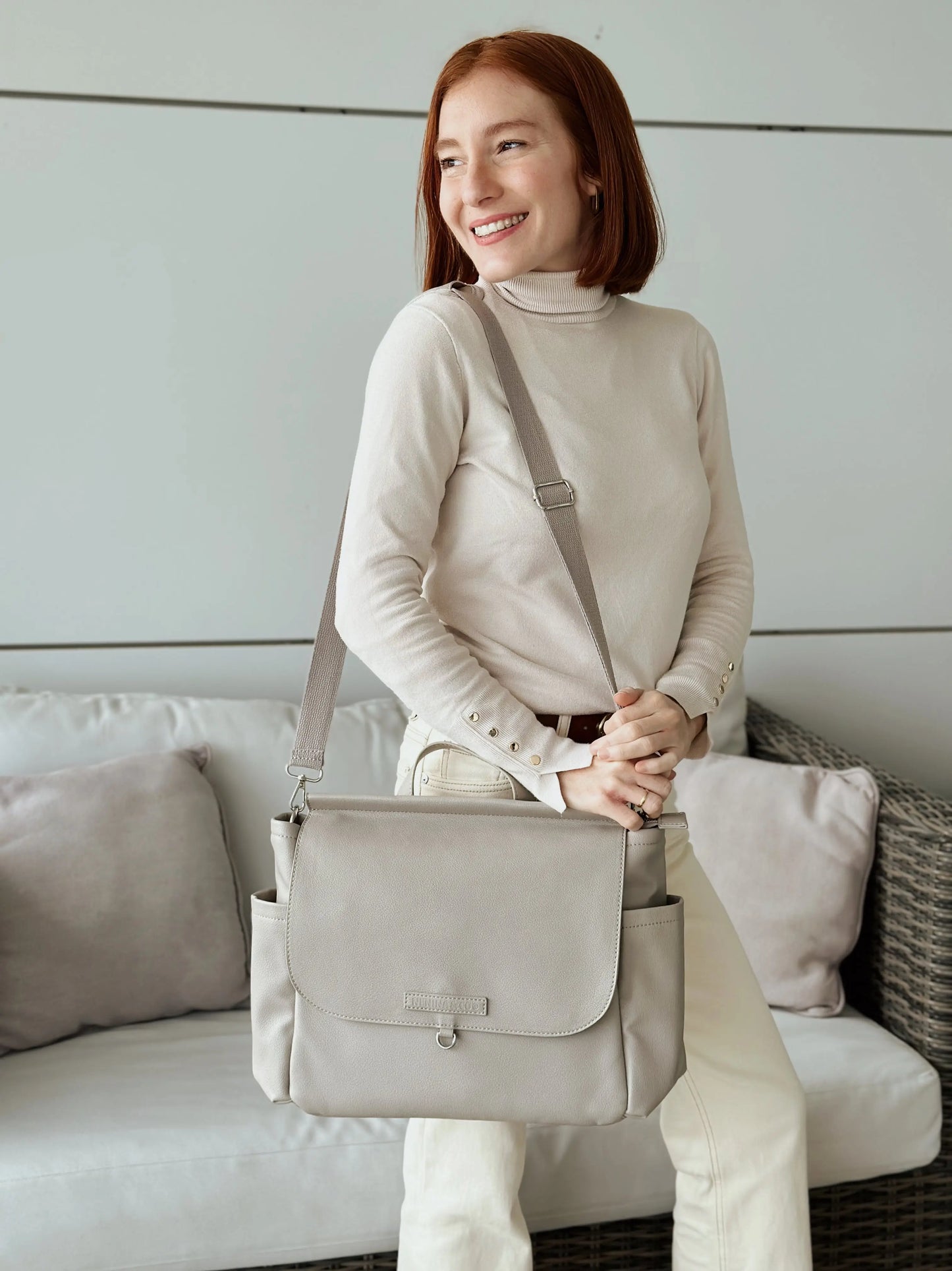 Kit Nacimiento - Bolso Maternal + Cambiador + Neceser + Portadocumento + Guardachupete Mirem By Nenina & Co 