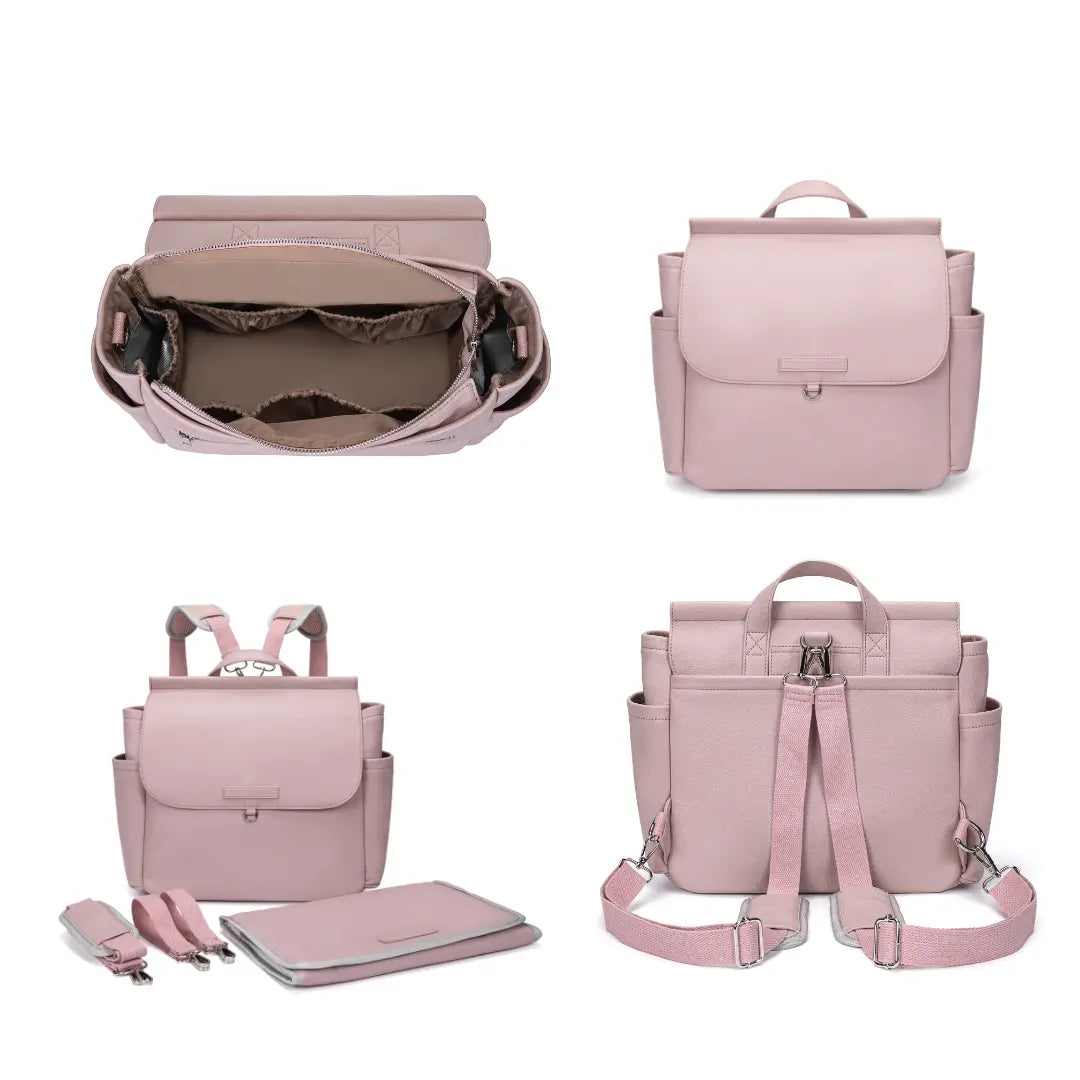 Kit Nacimiento - Bolso Maternal + Cambiador + Neceser + Portadocumento + Guardachupete Mirem By Nenina & Co 