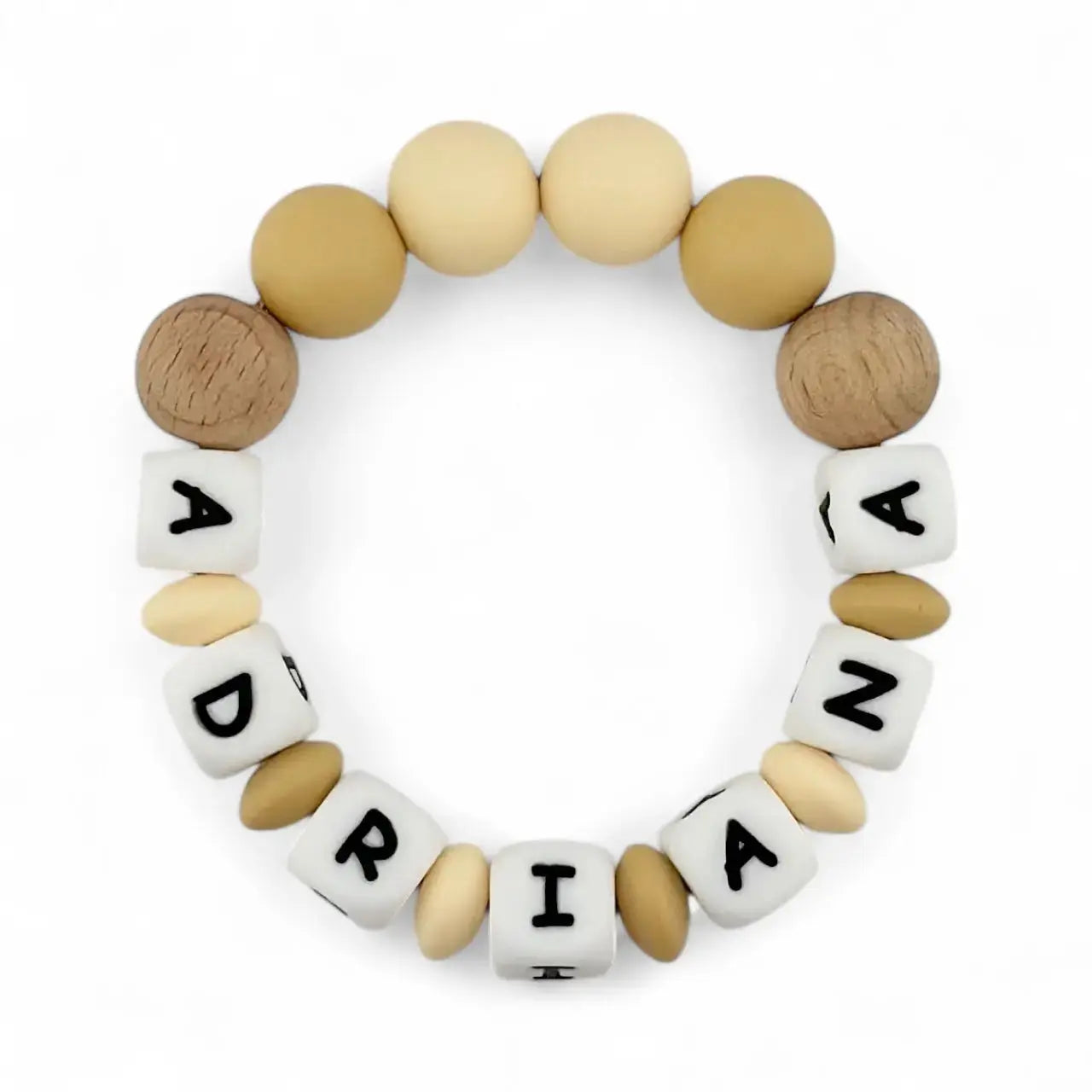 Mordedor Personalizado con Nombre en Silicona Orgánica | Nenina & Co 