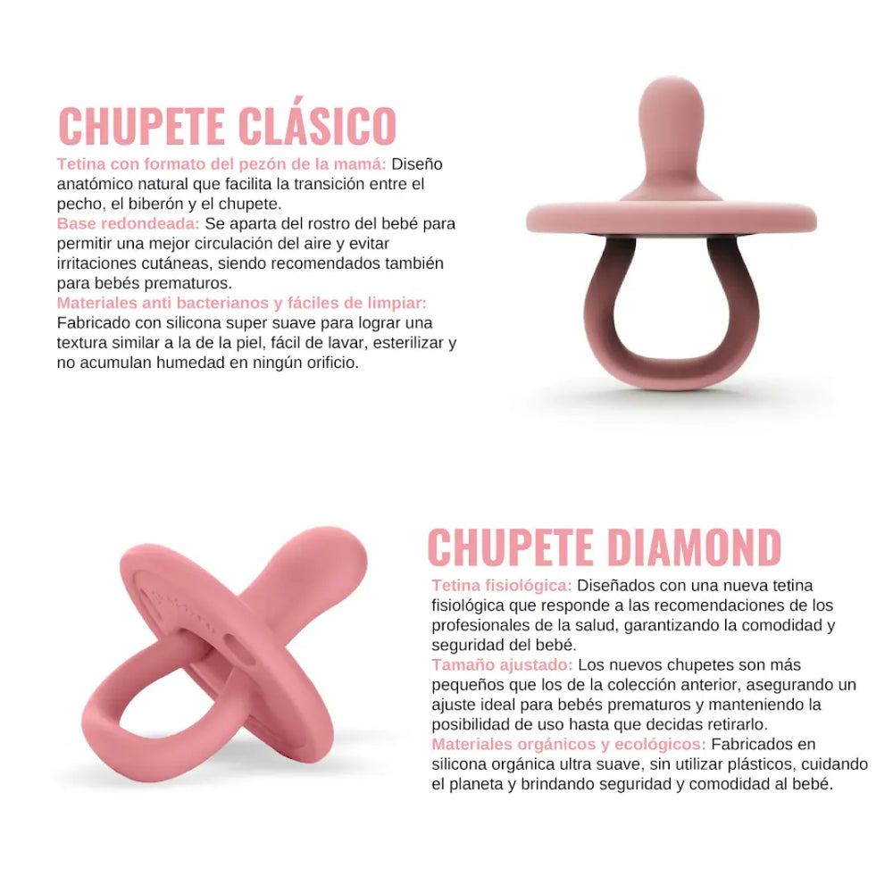 
                  
                    NUEVO Kit Chupete CLÁSICO + Chupete DIAMOND Nenina & Co 
                  
                