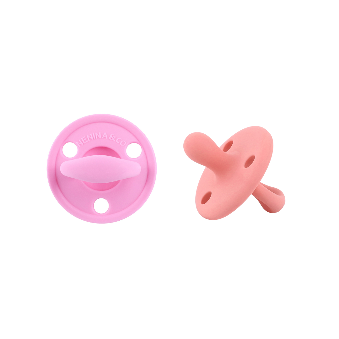 Kit 2 Chupetes CLÁSICOS Rosa chicle y Rosa Nenina & Co 