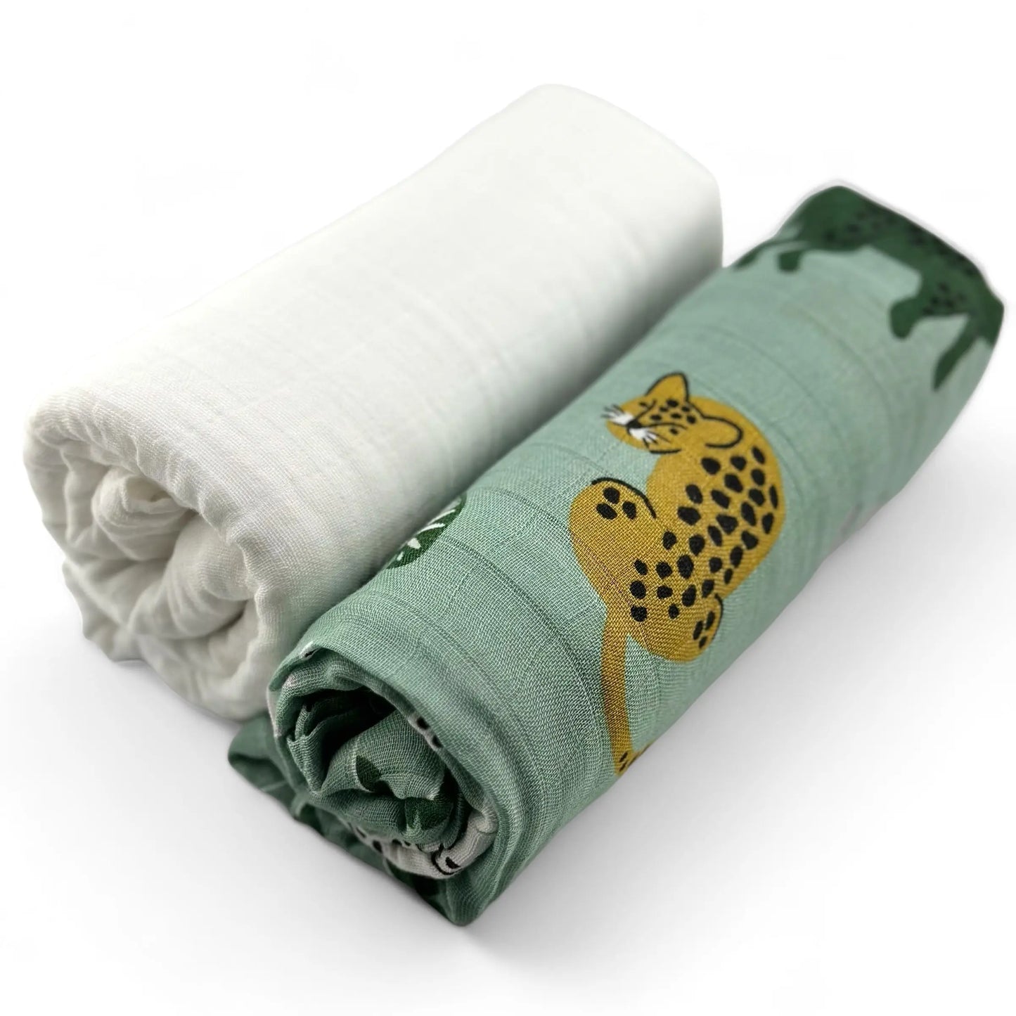 Pack 2 Muselinas Tigre + White  70% Bamboo +30 % Algodón Nenina & Co