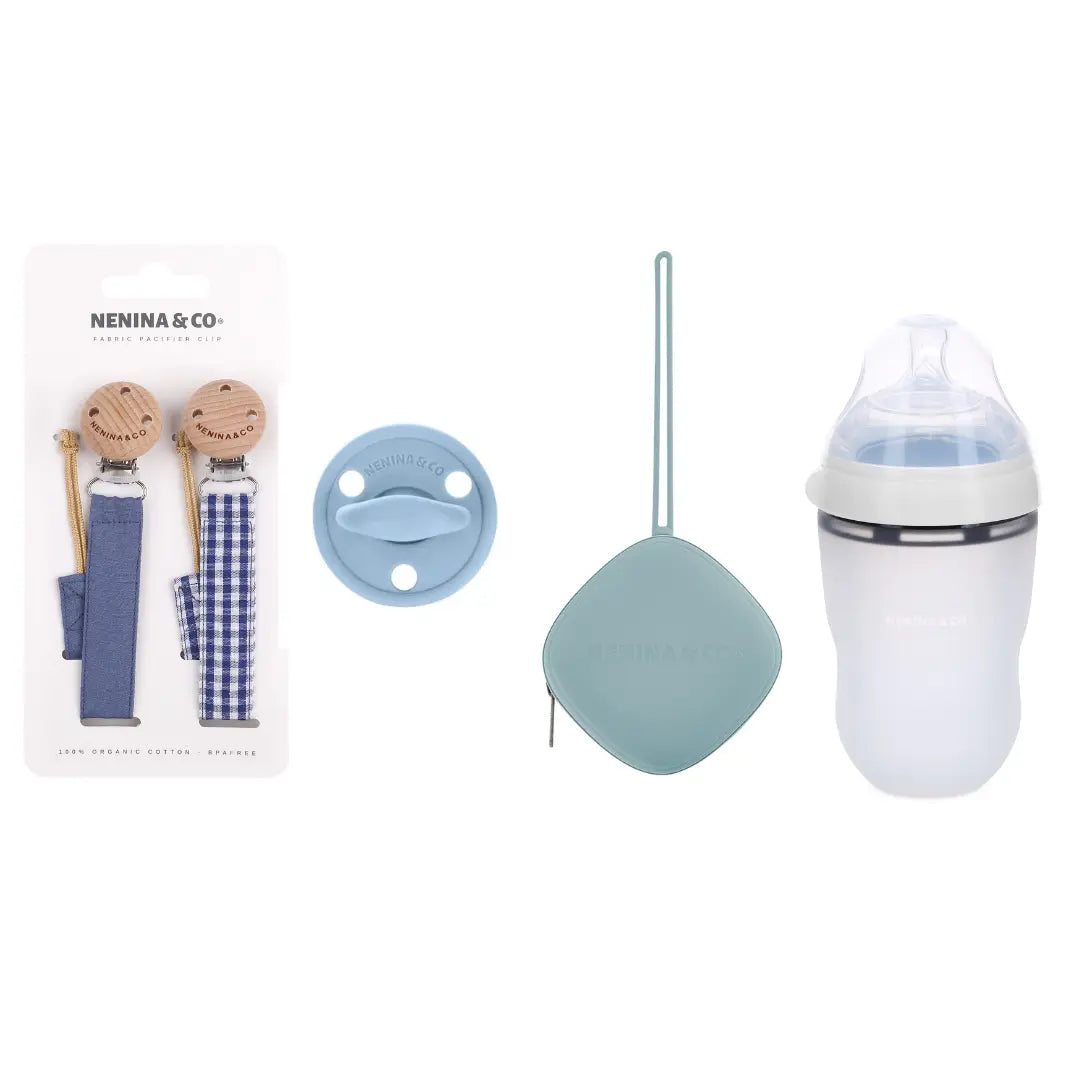 Pack Biberon + Guardachupete + 1 Chupete CLÁSICO + 2 Chupeteros Nenina & Co 