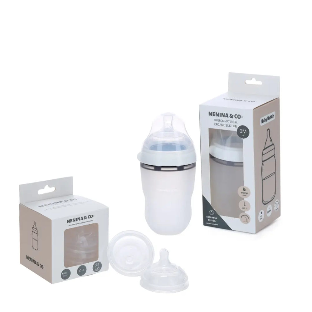 Pack LME Mixta 2 Biberones + 4 tetinas de repuesto Nenina & Co 