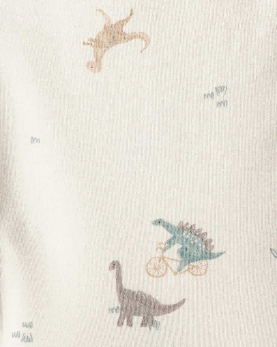 Conjunto 3 piezas con chaleco acolchado verde menta y dinosaurio para bebé niño - Carter's