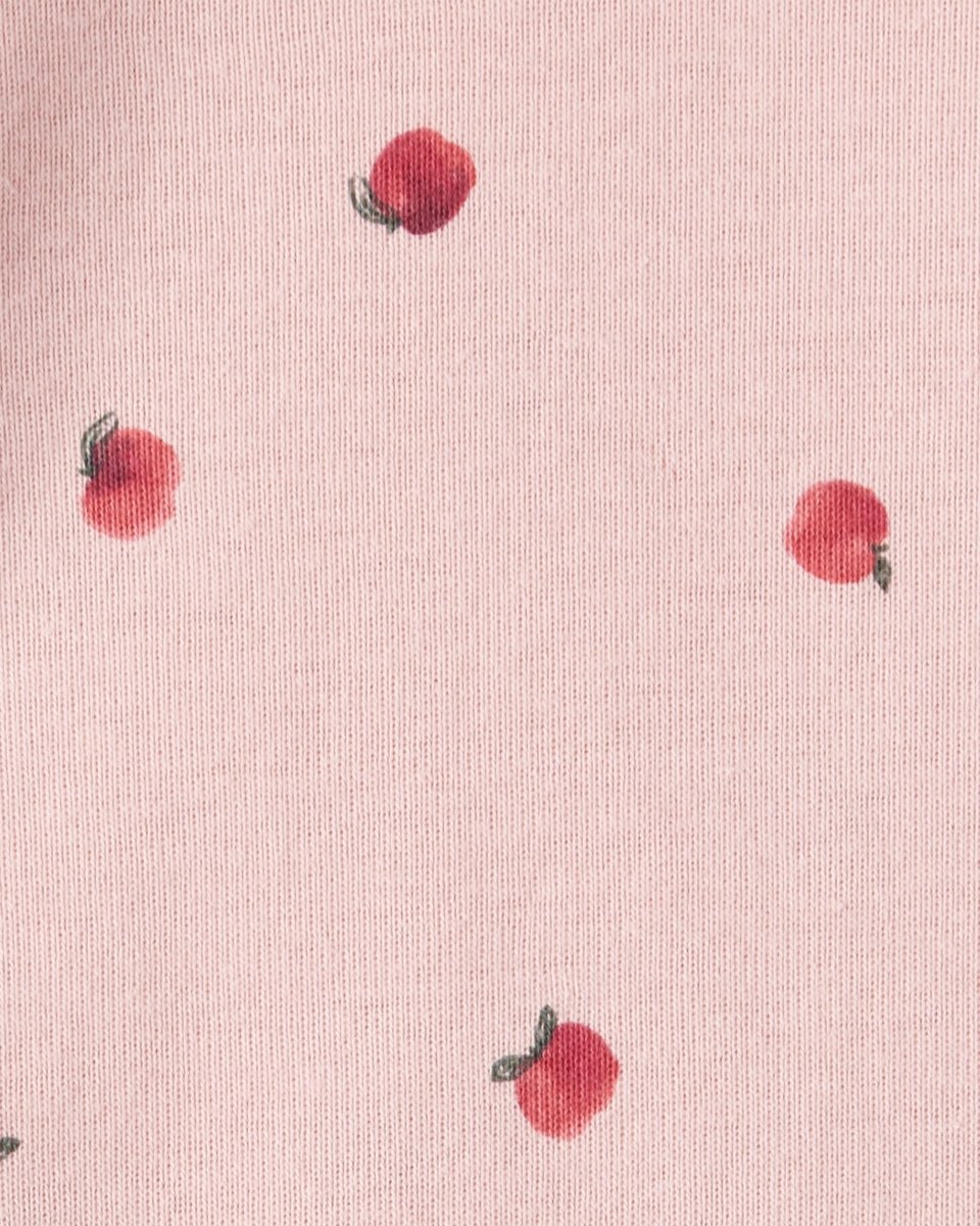 Conjunto 3 piezas de cárdigan gris con estampado de manzana para bebé niña - Carter's