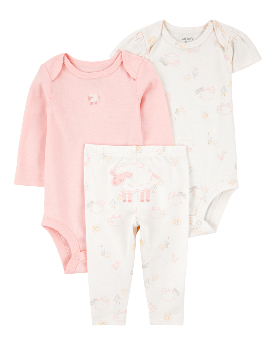 Conjunto 3 piezas para bebé con diseño oveja - Carter's