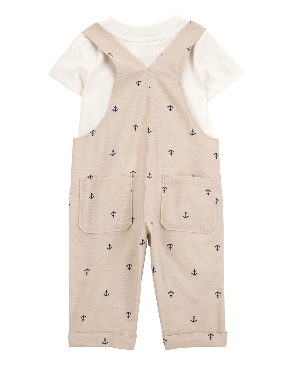 Conjunto de dos piezas con camiseta con ancla y peto - Carter´s España