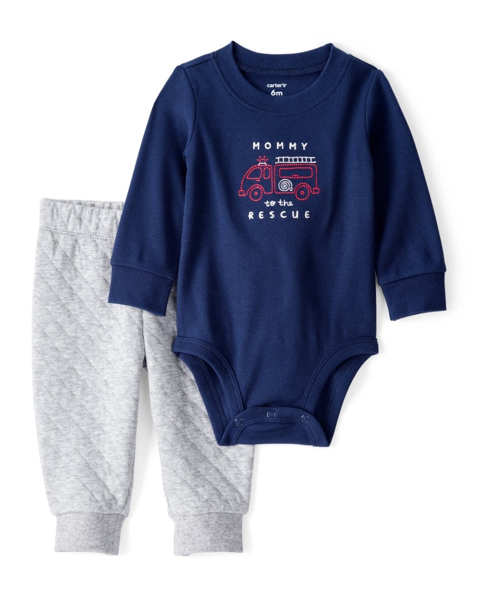 Conjunto dos piezas algodón con diseño "Momma to the rescue" - Carter's