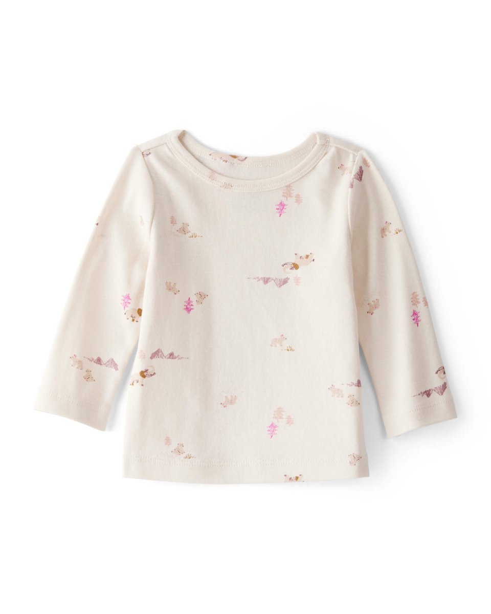 Conjunto dos piezas peto de felpa con oso y camiseta morado - Carter's