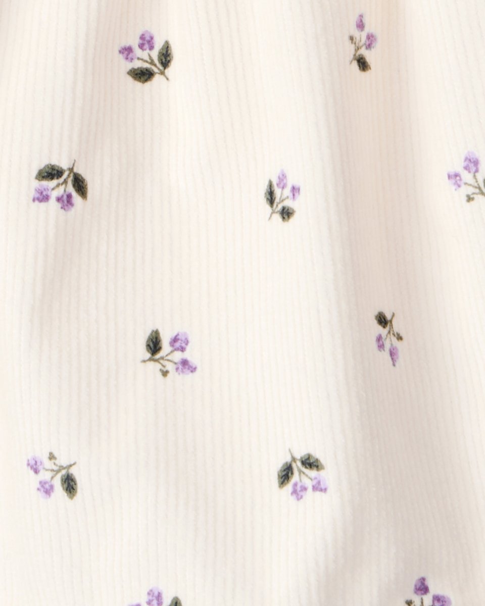 Conjunto jumper 3 piezas color marfil con estampado floral para bebé niña - Carter's