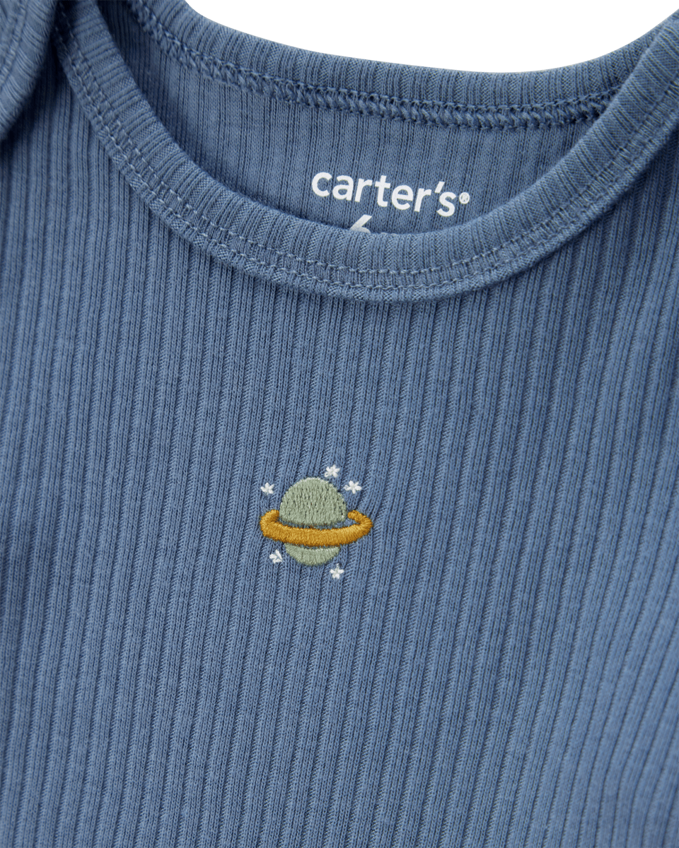 Conjunto tres piezas pantalón y dos bodies diseño cohete - Carter´s