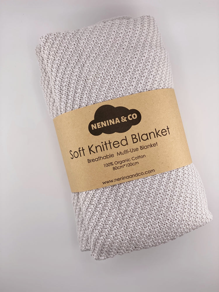 
                  
                    Couverture tricotée grise 100% Coton Bio Nenina &amp; Co
                  
                