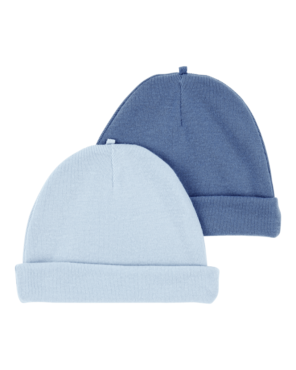 Pack 2 gorros para bebé con diseño azul - Carter's