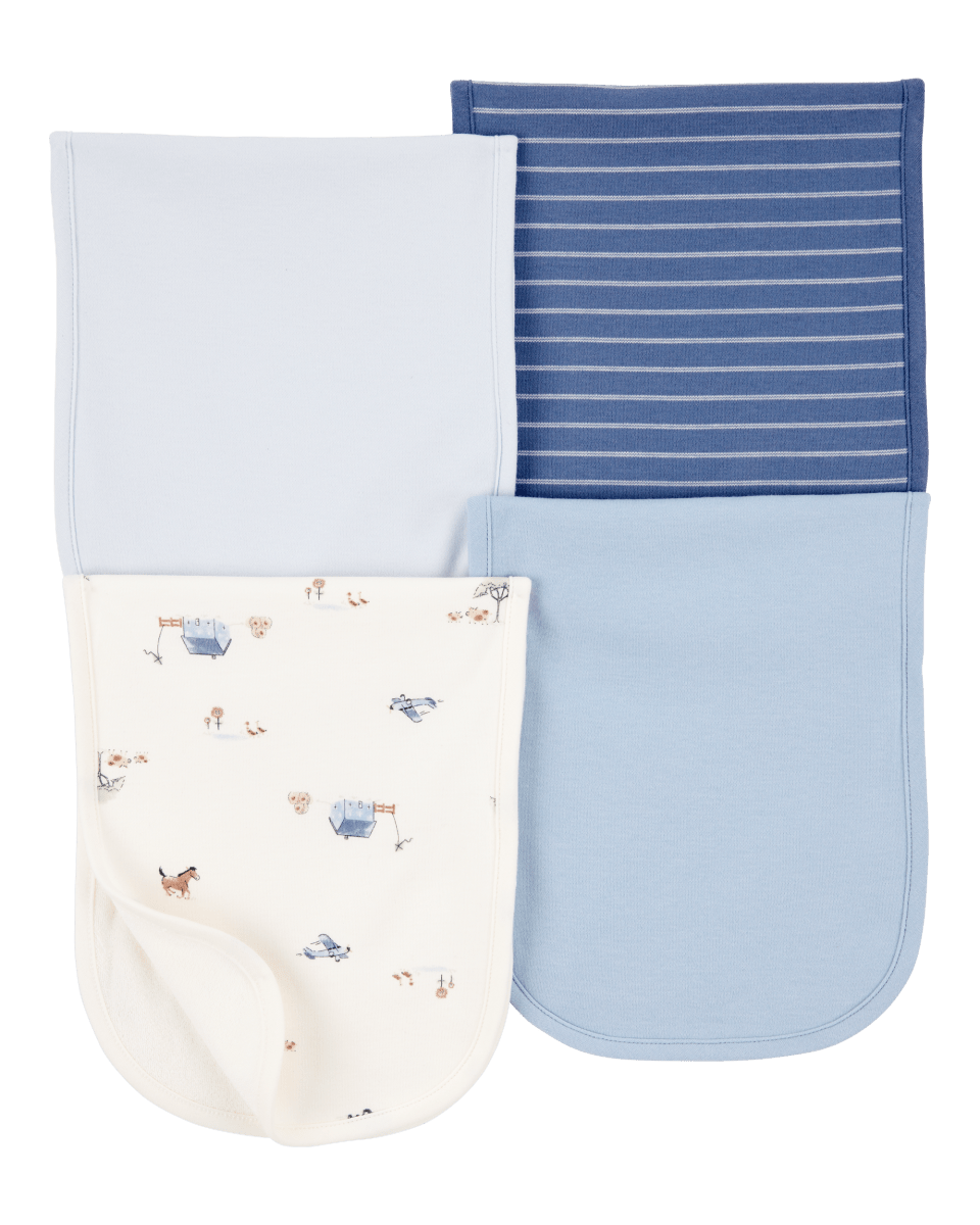 Pack cuatro babitas algodón azules - Carter´s