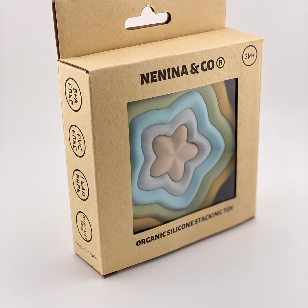 
                  
                    Nenina &amp; Co Ensemble empilable en silicone biologique bleu
                  
                