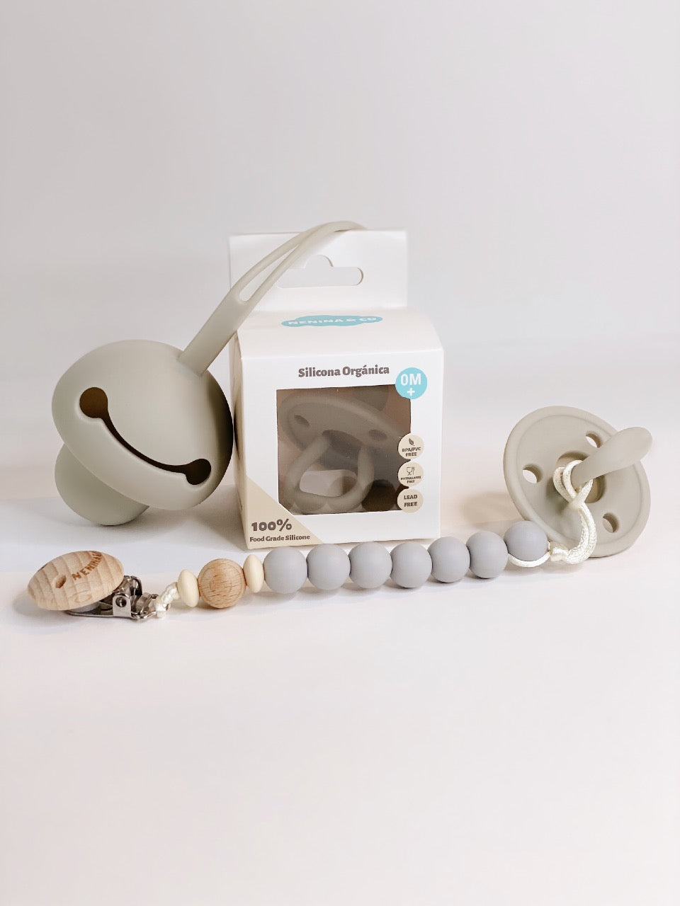 Nenina & Co, Kit 3 Chupetes de Silicona Orgánica. Libre BPA. +0 meses.  Diseño anatómico. Mint, Rosa Chicle, Rosa Pálido : : Bebé